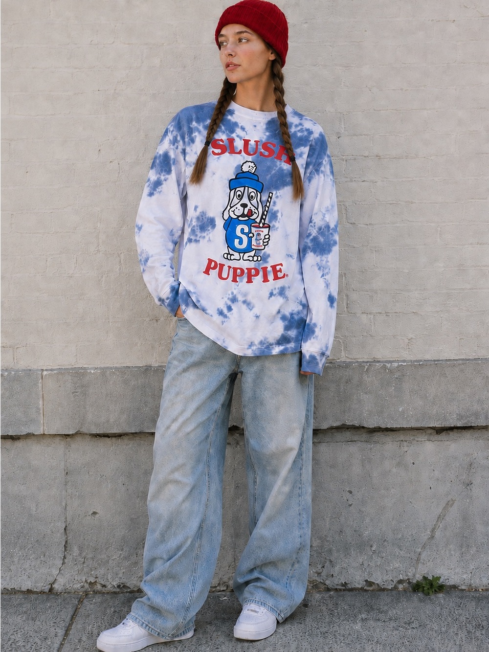 💙❤️URBAN OUTFITERS SLUSH PUPPIE Tie Dye Long Sleeve Tee